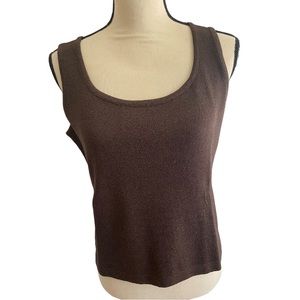 St. John Women’s (S) Brown Sleeveless Sweater